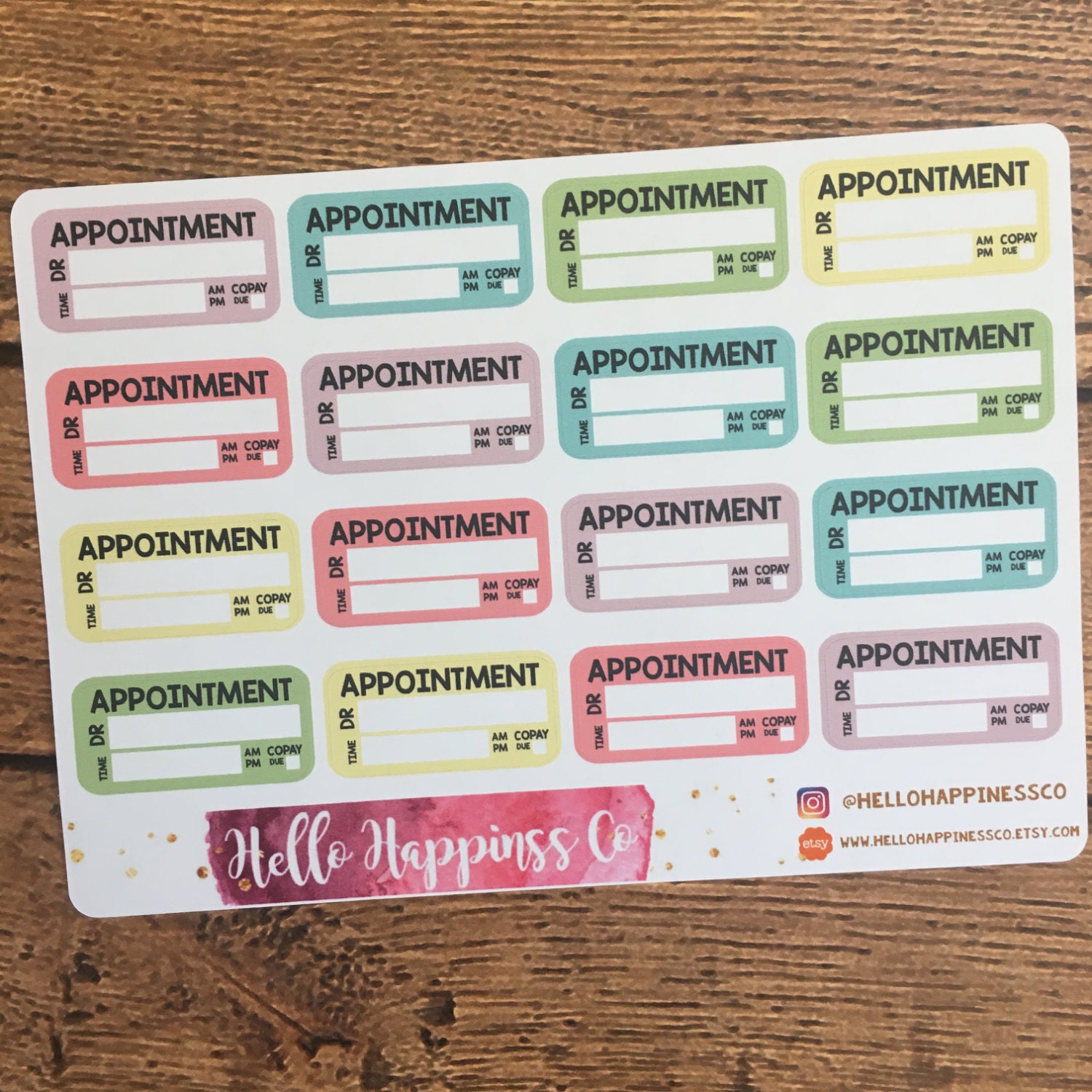 Appointment Stickers Planner Stickers Functional Stickers