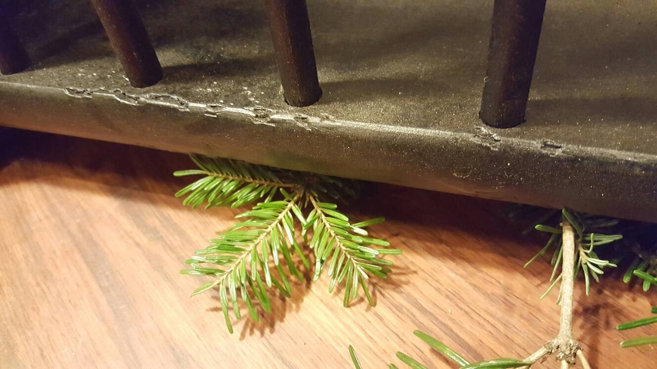 Black Magazine Rack Vintage/ Refurbished For Home Decor and