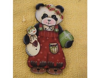 Panda Ornament - Jamie Mills-Price Design Handpainted by Tammy Roberds - Christmas