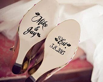 Personalised Wedding Shoes Stickers/Decals