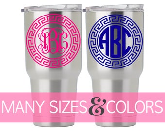 Yeti Tumbler Monogram, Yeti Monogram Sticker, Monogrammed Yeti Tumbler, Monogram Yeti Decal, Decal Monograms Decal for Yeti DECAL ONLY 5MG6Y