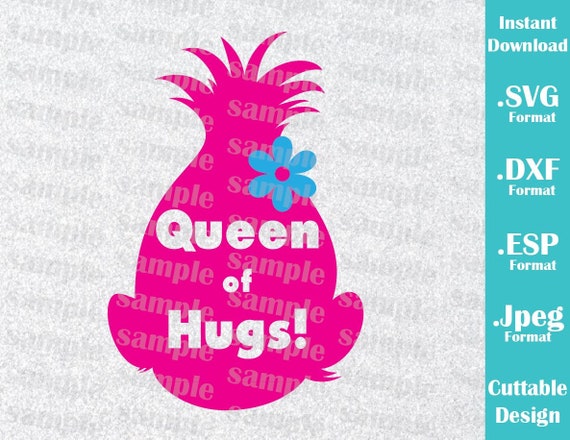 Download INSTANT DOWNLOAD Svg Trolls Princess Poppy Queen of Hugs