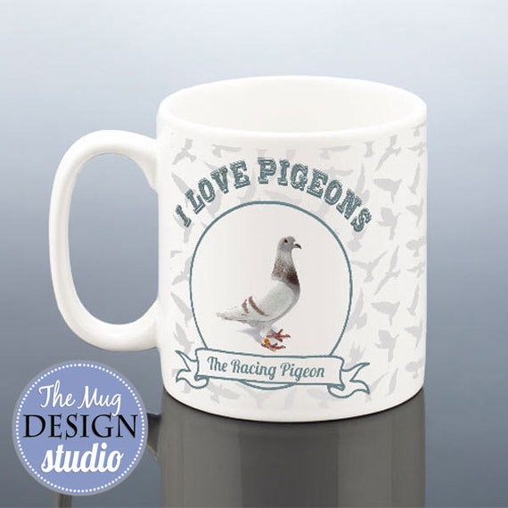 Items similar to I LOVE PIGEONS MUG Racing Pigeon Mug Pigeon Fancier Cup Birthday Gift for him