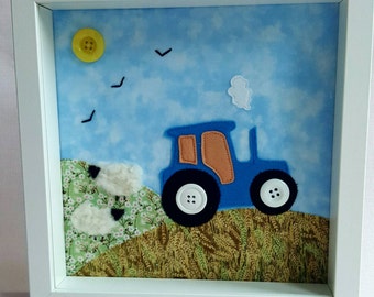 Tractor String Art Nursery Wall Art Tractor Art Nursery