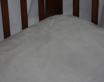 Minky Crib Sheet- Grey Minky