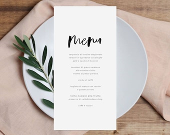 Simple wedding menu | Etsy