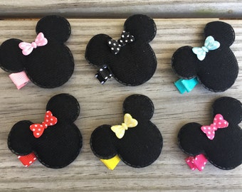 Items similar to Inspired Minnie Mouse Ear Clips on Etsy