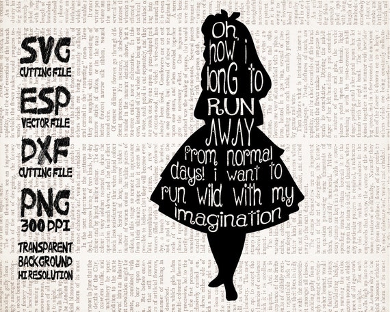 Download Alice in wonderland quote SVG Clipart Cut files Svg Dxf