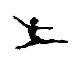 Dancer Machine Embroidery Design, 2 sizes, Silhouette, ballet embroidery, dance bag embroidery, dance embroidery, gymnastics, 4x4, 5x7