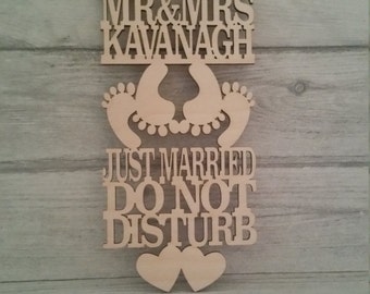 Do not disturb sign, Mr and Mrs sign, funny wedding gift, newlyweds gift