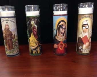 Alterna-saints pillar candles