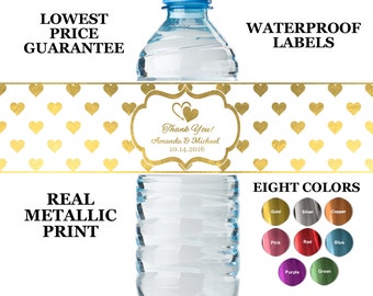 wedding water bottle labels – Etsy