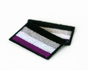 Asexual Pride Flag Patch, Iron on Patch, Sew on Patch, Pride Flag Pin, Iron on Pride Patch, Asexual iron on Pride Patch
