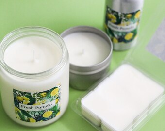 Fresh Pomelo Home Fragrance // Soy Wax Candle / Reed Diffuser / Room Spray / Car Spray / Wax Melts / Travel Tin