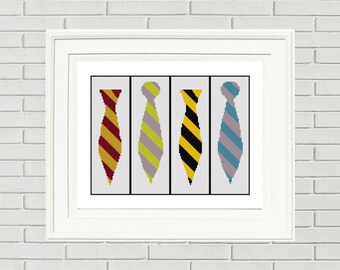 Harry Potter Bookmark Cross Stitch Pattern/harry potter cross/harry potter pattern/harry potter stitch/Wizard Ties/#03-006