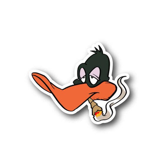 Download Dibujos animados pato fumar Canuto vinilo adhesivo etiquetas