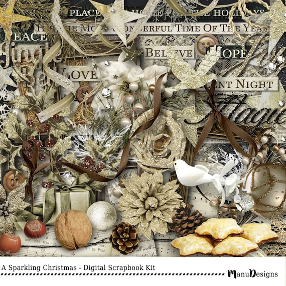 Digital Scrapbooking Kit Christmas Scrapbooking Christmas