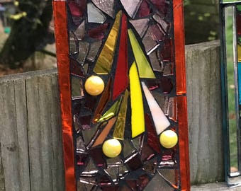 Garden Mosaic Stained Glass Tile, 33