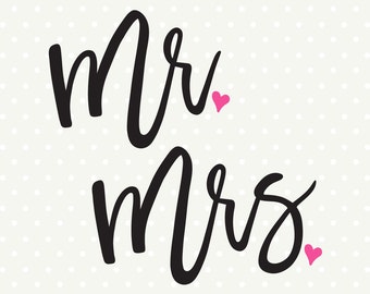 Download Mr and mrs cut file | Etsy