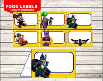 Superhero food label | Etsy