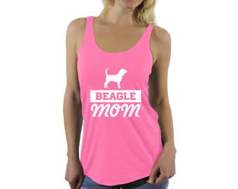 Beagle Mom Racerback Tank Tops Racer Back Dog Lover Gift For Mom Mothers Day Beagle Pet Gifts for Her Perfect for Gym Yoga Workout