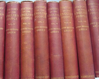 History of the English People. John Richard Green. (8 Volumes)
