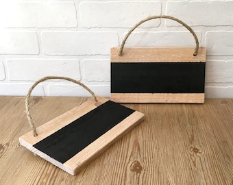 Hanging Chalkboards, Wooden Chalkboards, Rustic Labels, Wood Decor, Chalkboard Sign, Rustic Party, Wedding Decor, Pallet Chalkboard