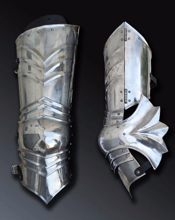 Sca Combat Leg Armor Gothig Plate Legs Cuisses With Poleyns