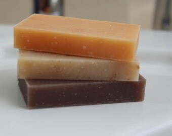 Sample Pack of Organic Soaps - Lavender, Shea Honey Oatmeal, and Lemongrass Tea