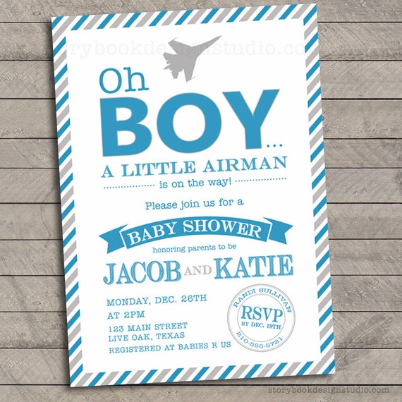 Army Themed Baby Shower Invitations 10