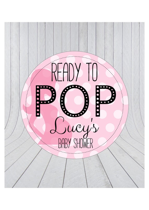 Ready to pop stickers she's about to pop baby shower