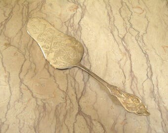 vintage silver plate cake knife