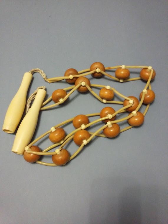Soviet Vintage Wooden back massager massager Round hand