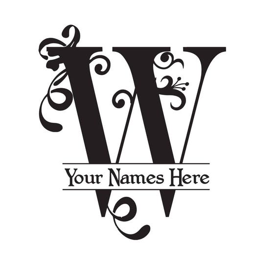 Download Flourish Split Monograms - FREE SHIPPING ON ALL ORDERS - MAKE IT PERSONAL WITH OUR VINYL LETTERS ...