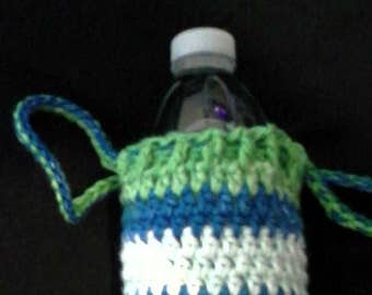 Crochet pattern for easy water bottle carrier