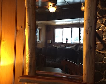 Natural Wood Framed Mirror