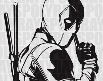 Deadpool SVG, Hero EPS, Deadpool Stencil, Vector, Clipart, PNG, eps, Marvel svg
