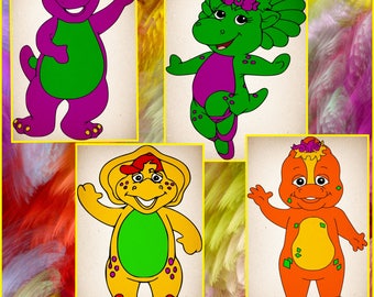 Barney and Fiends SVG - Barney and Fiends layered Svg designs for Cricut and Silhouette