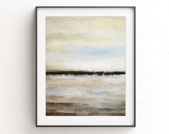 Modern Print Digital Download Home Decor Umber Blue Abstract Art Contemporary Painting Printable Wall Art Print by Wishing Well Gallery