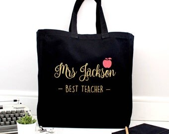 Personalised Best Teacher Tote Bag