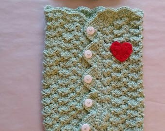 Button Up Baby Cocoon and Hat, Baby Cocoon, Baby shower gift, Baby sack, Crochet cocoon.
