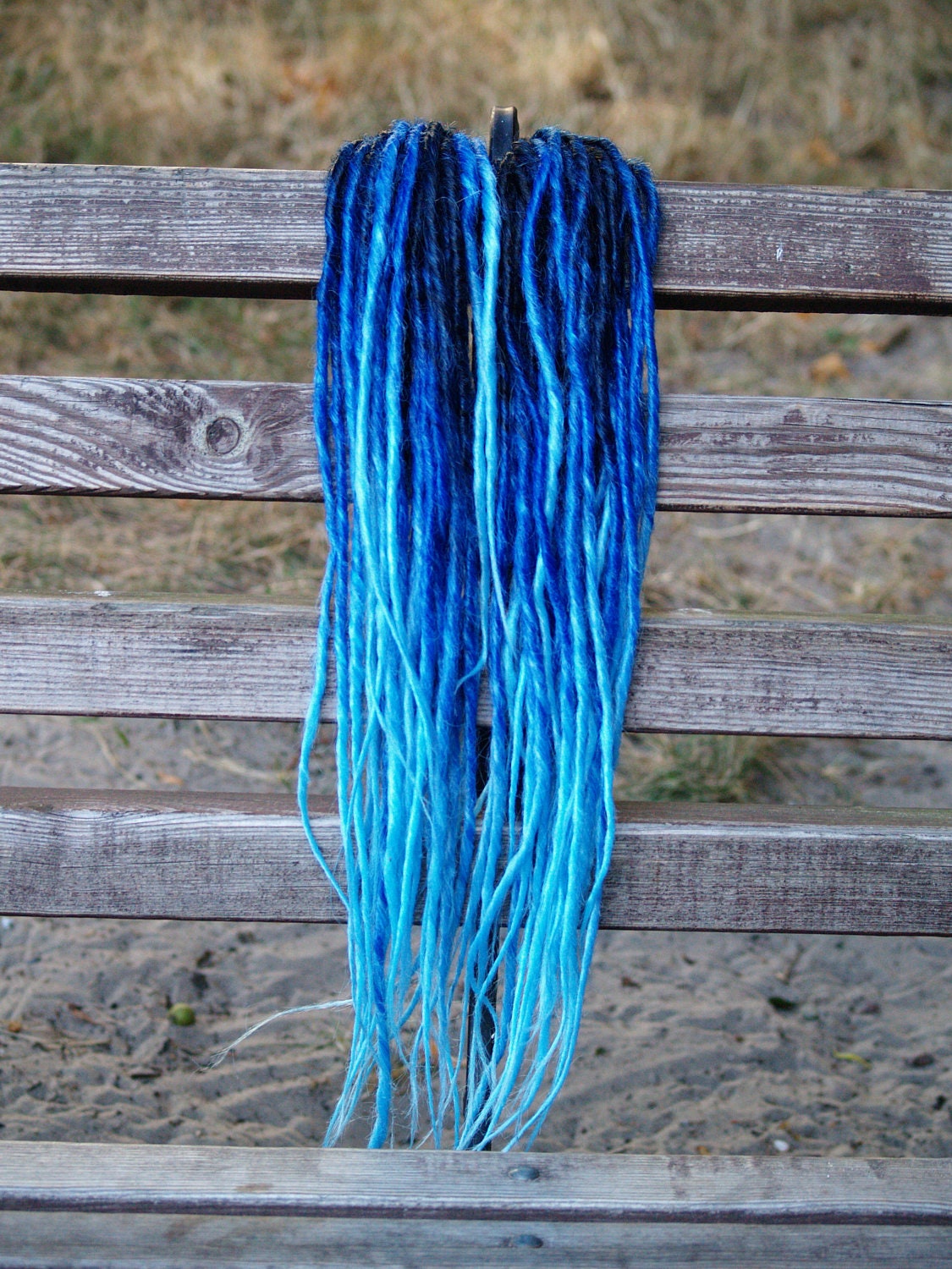 Synthetic dreads Double ended dreadlocks Ombre blue dreadlocks