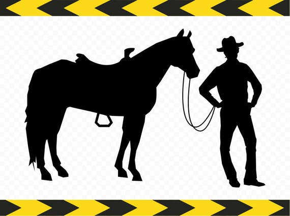 Download Cowboy SVG Rider Horse Cut files fo Cricut Silhouette DXF PDF