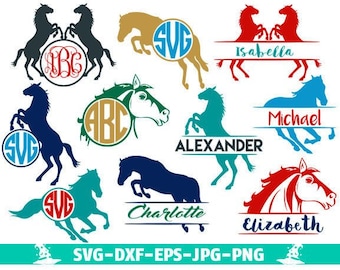 Horse Svg Files Monogram frames Horse Monogram SVG Files Horse Svg Horse Riding Svg Files cowboy svg Horse Cut File Design Silhouette Cricut