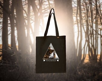 Black bag 100% cotton "Guinea pig"