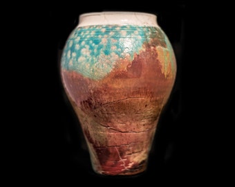 R8 Raku vase