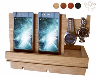 Family Charging Station docking station wood charging station organizer wood christmas Family Charging Station docking station wood charging station organizer wood christmas