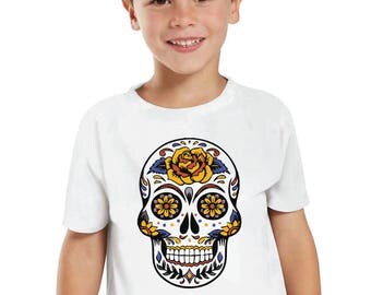 Toddlers Sugar Skull Día de los Muertos T Shirt 2T/3T/4T