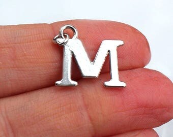 One Letter M, Alphabet Charm, M, Letter M