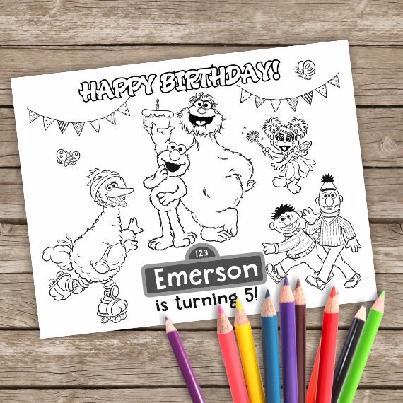 Sesame Street Coloring Pages Sesame Street Birthday Party